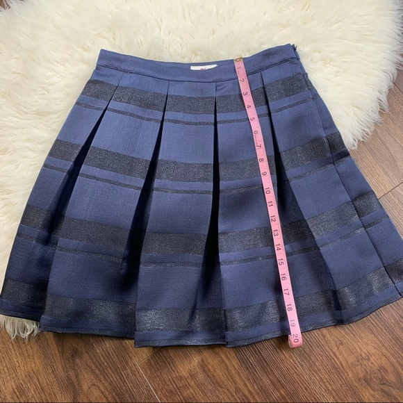 Vineyard Vines Women’s Size 4 Navy Pleated Sparkling Above The Knee Skirt - Picture 5 of 6